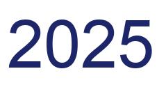 Number 2025 blue image