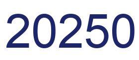 Número 20250 imagen azul