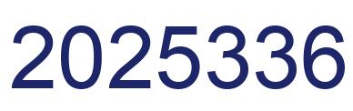 Number 2025336 blue image