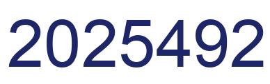 Number 2025492 blue image