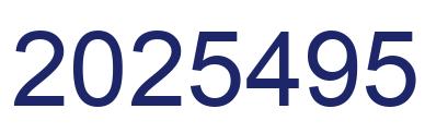 Number 2025495 blue image