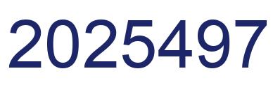 Number 2025497 blue image