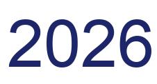 Number 2026 blue image