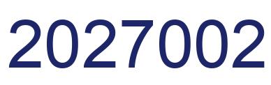 Número 2027002 imagen azul