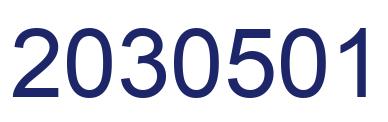 Number 2030501 blue image