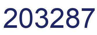 Number 203287 blue image
