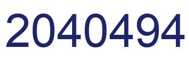 Number 2040494 blue image