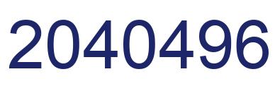 Number 2040496 blue image