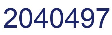 Number 2040497 blue image