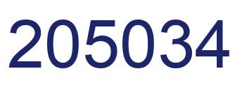 Number 205034 blue image