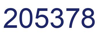 Number 205378 blue image