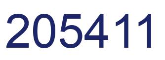 Number 205411 blue image