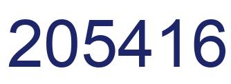 Number 205416 blue image