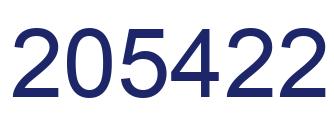 Number 205422 blue image