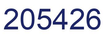 Number 205426 blue image