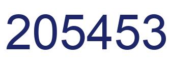 Number 205453 blue image