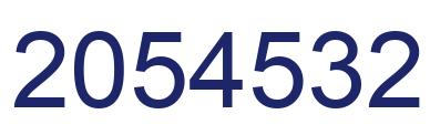 Number 2054532 blue image