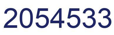 Number 2054533 blue image
