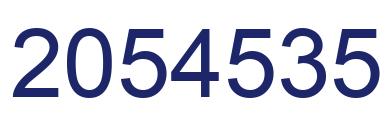 Number 2054535 blue image