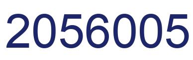 Number 2056005 blue image