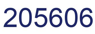 Number 205606 blue image