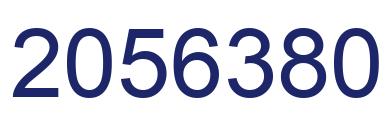 Number 2056380 blue image