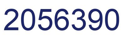 Number 2056390 blue image