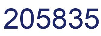 Number 205835 blue image