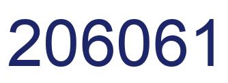Number 206061 blue image
