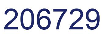 Number 206729 blue image