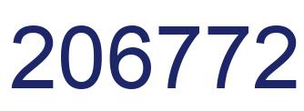 Number 206772 blue image