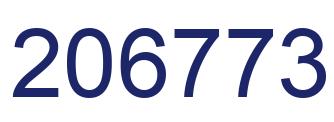 Number 206773 blue image