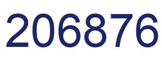 Number 206876 blue image