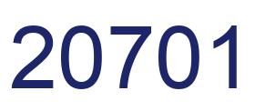 Number 20701 blue image