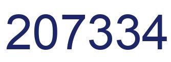 Number 207334 blue image