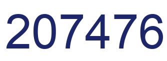 Number 207476 blue image