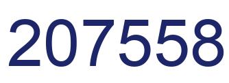 Number 207558 blue image
