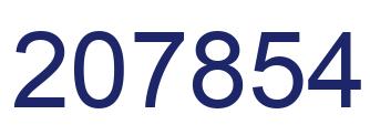 Number 207854 blue image