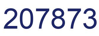 Number 207873 blue image