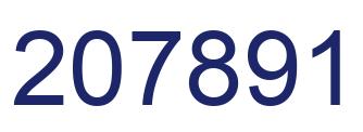 Number 207891 blue image