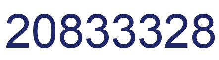 Number 20833328 blue image