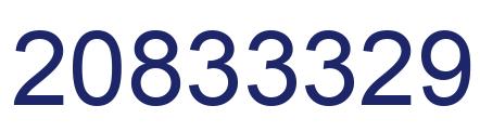 Number 20833329 blue image