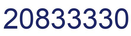 Number 20833330 blue image