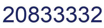 Number 20833332 blue image