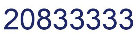 Number 20833333 blue image