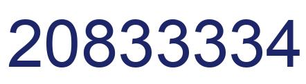 Number 20833334 blue image