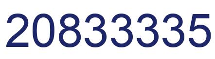 Number 20833335 blue image