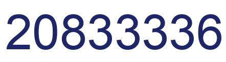 Number 20833336 blue image