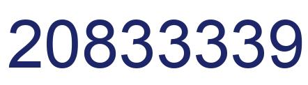 Number 20833339 blue image