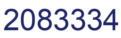 Number 2083334 blue image